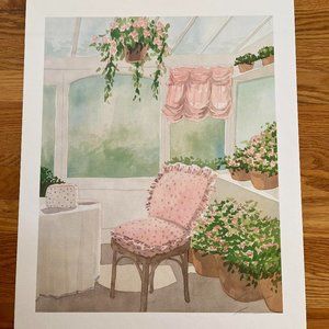 Signed Lithograph Solarium II by American Modern Artist Robert White